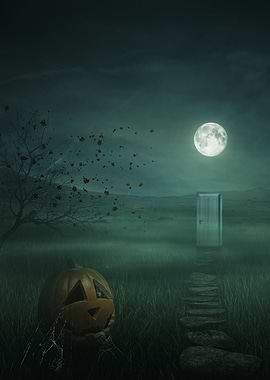pumpkin doorway