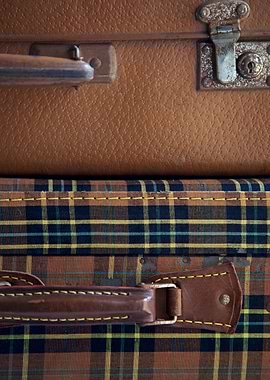 close up of suitcases