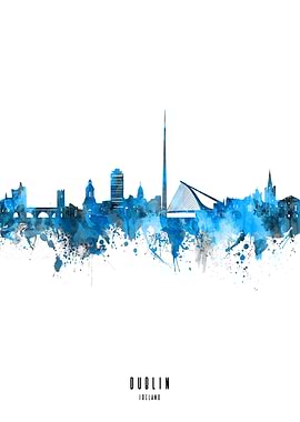 dublin watercolor blue