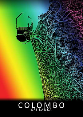 Colombo Sri Lanka City Map