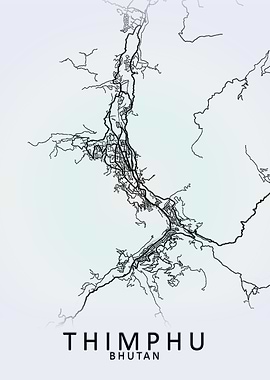 Thimphu Bhutan City Map
