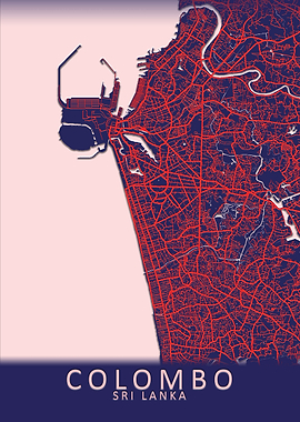 Colombo Sri Lanka City Map