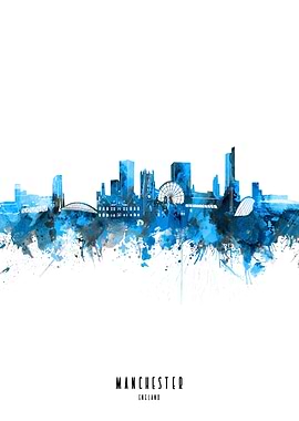 manchester watercolor blue
