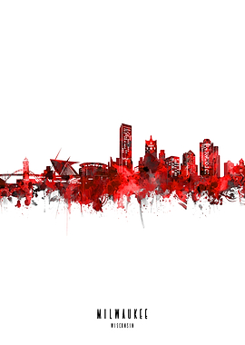 milwaukee watercolor red