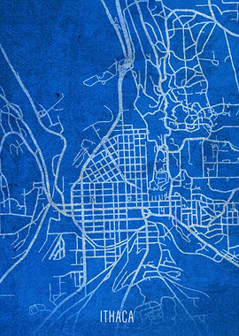Ithaca City Street Map