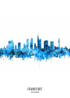 frankfurt watercolor blue