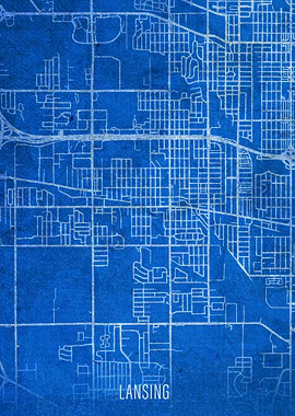 Lansing City Street Map