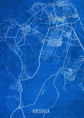 Kinshasa City Street Map