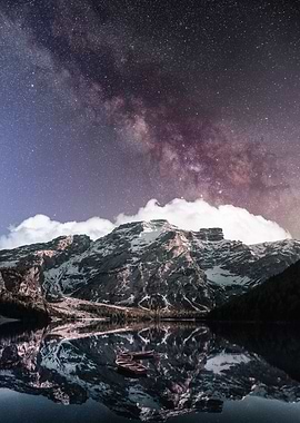Milky way and the lake