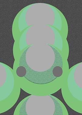 GREEN UFO ABSTRACT