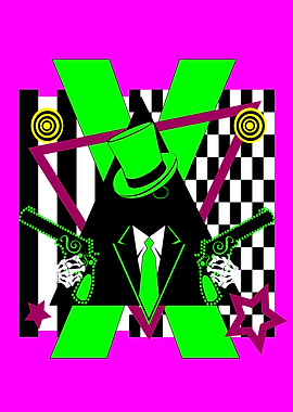 Gangster skull icon wih pi