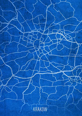 Krakow City Street Map