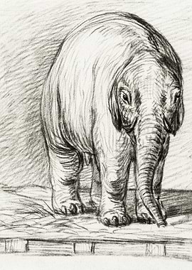 Standing Elephant 1800 By
