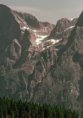 glacier on rocky mountain