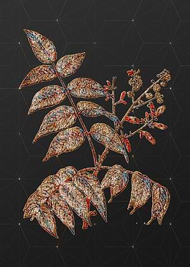 Gold Mosaic Botanical