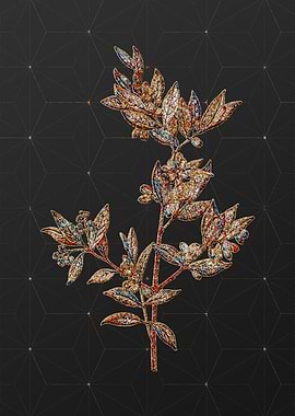 Gold Mosaic Botanical