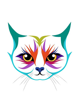 Vector Face Cat