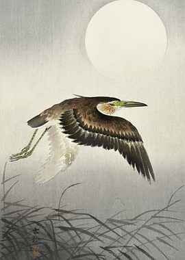 Heron At Full Moon 1900 1