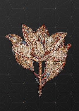 Gold Mosaic Botanical