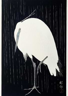Egret In The Rain 1925 19