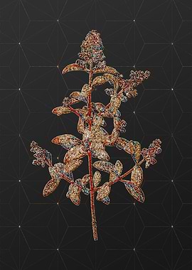 Gold Mosaic Botanical