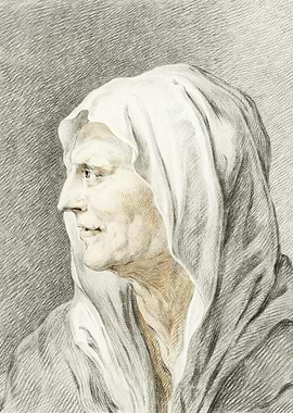Old Woman With Headscarf B