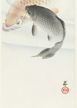 Two Carp 1900 1930 By Oha