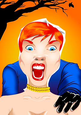 fear moment blue and orang