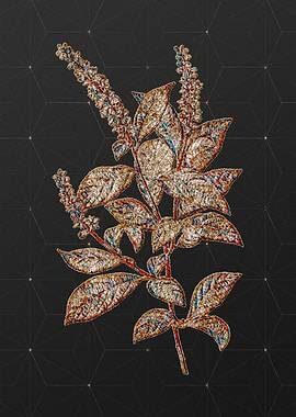 Gold Mosaic Botanical