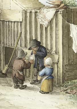 Three Children Playing Wit