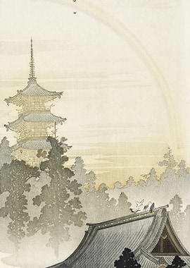 Pagoda And Rainbow 1900 1