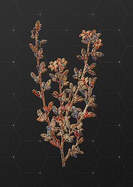 Gold Mosaic Botanical