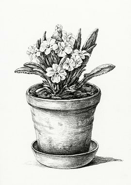 Potted Plant 1824 By Jean