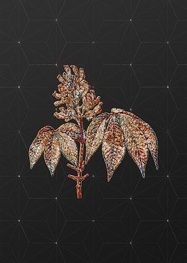 Gold Mosaic Botanical