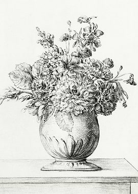 Flowers In A Vase By Jean