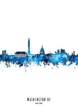 washington dc watercolor