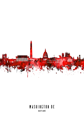 washington dc watercolor