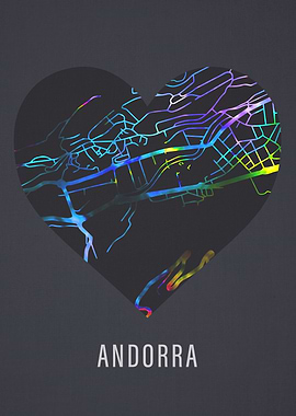 Andorra City Heart Map