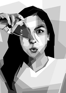 WOMAN eat watermelon