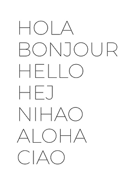 HOLA BONJOUR HELLO