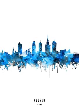 warsaw watercolor blue