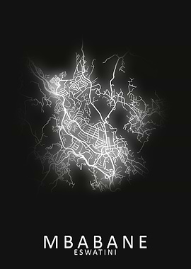 Mbabane Eswatini City Map