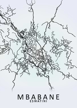 Mbabane Eswatini City Map