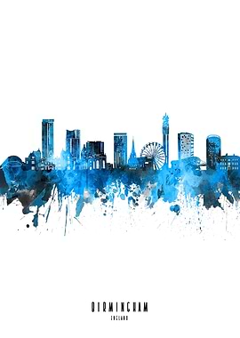 birmingham watercolor blue