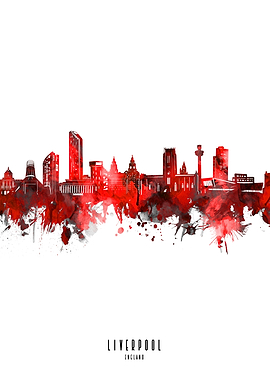liverpool watercolor red