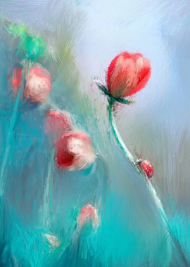 Abstract flower painting