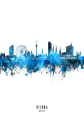 vienna watercolor blue