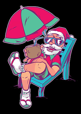 Santa Claus at Vacation