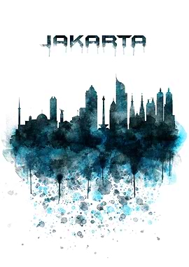 Jakarta City Watercolor