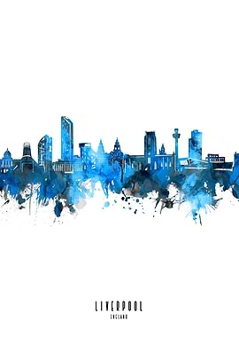 liverpool watercolor blue